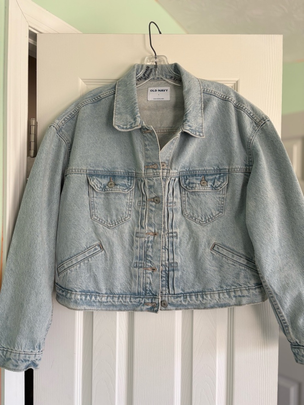 Old Navy Light Wash Denim Jacket - Women's Boxy Jean Jacket